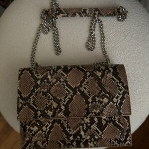 Snake print handbag